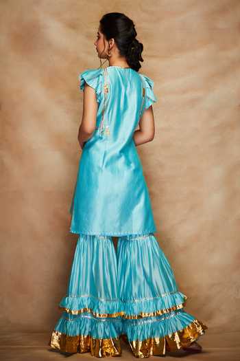 Gulabo By Abu Sandeep Layered Gota Gharara