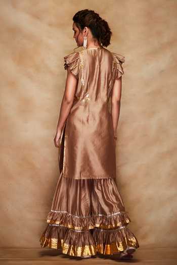 Gulabo By Abu Sandeep Ruffle Sleeve Gota Kurta 
