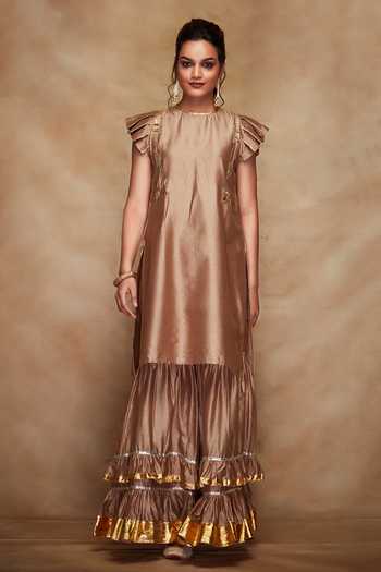 Gulabo By Abu Sandeep Ruffle Sleeve Gota Kurta 