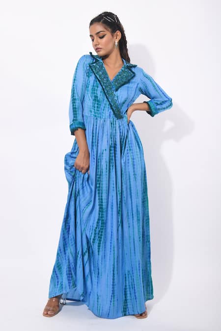 Satin shibori hot sale dresses