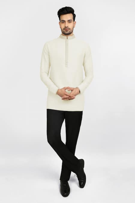 BUBBER COUTURE Ansh Cotton Silk Short Kurta 