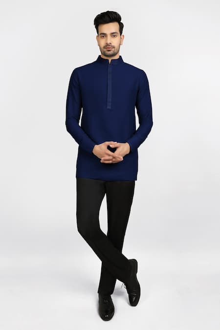 BUBBER COUTURE Rehan Cotton Silk Short Kurta 