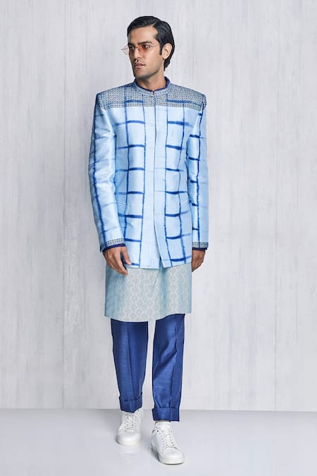 BUBBER COUTURE Bosch Shibori Embroidered Bandhgala 