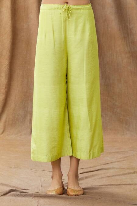 Manasi Sengupta Green Organza, Silk Chanderi Block Print, Gota Dori Work Mandarin Kurta Set at Aza Fashions Manasi Sengupta_Green Organza, Silk Chanderi Block Print, Gota Dori Work Mandarin Kurta Set _at_Aza_Fashions