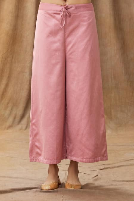 Manasi Sengupta Pink Organza, Silk Chanderi Block Print, Gota Dori Work Mandarin Kurta Set at Aza Fashions Manasi Sengupta_Pink Organza, Silk Chanderi Block Print, Gota Dori Work Mandarin Kurta Set _at_Aza_Fashions