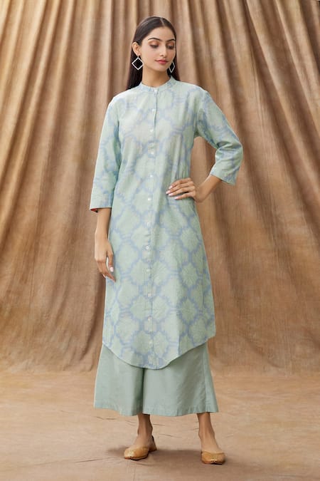 Manasi Sengupta Silk Chanderi Kurta & Pant Set 