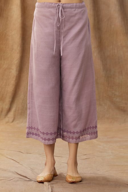 Manasi Sengupta Purple Kota Doria Sequins Work, Zari Mandarin Collar Embroidered Kurta Set at Aza Fashions Manasi Sengupta_Purple Kota Doria Sequins Work, Zari Mandarin Collar Embroidered Kurta Set _at_Aza_Fashions