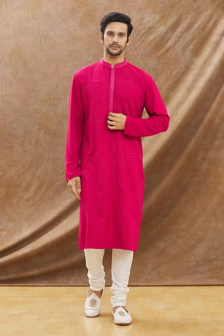 Buy Priyanka Haralalka Pink Rayon, Pure Cotton Thread Embroidered Kurta Set Online at Aza Fashions Buy_Priyanka Haralalka_Pink Rayon, Pure Cotton Thread Embroidered Kurta Set _Online_at_Aza_Fashions