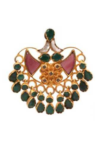 Sangeeta Boochra Gold Plated Stones Embellished Drop Earrings Online at Aza Fashions Sangeeta Boochra_Gold Plated Stones Embellished Drop Earrings _Online_at_Aza_Fashions