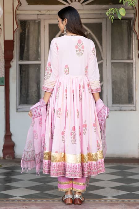 Maison Shefali Chaand Tahira Mughal Print Anarkali Set 