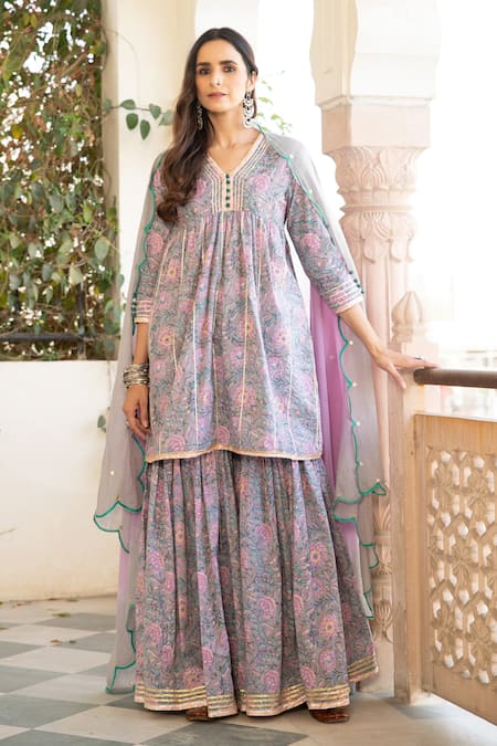 Maison Shefali Chaand Inaayat Printed Sharara Set 