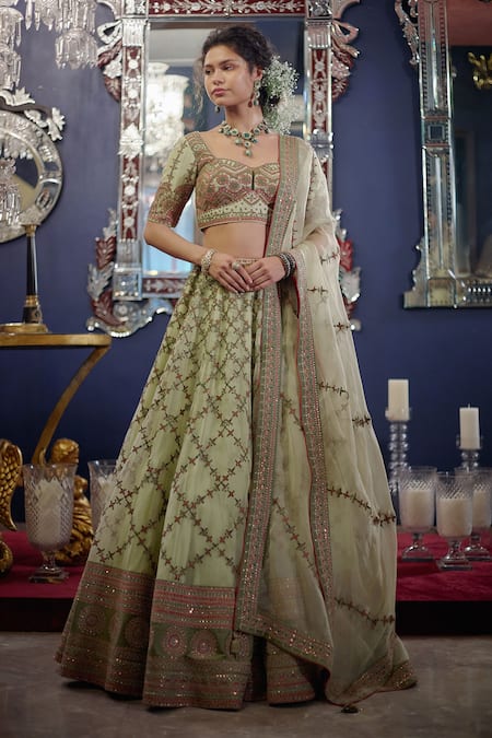 Trendy Silk Green Embroidery Lehenga at Rs.2950/Piece in delhi offer by  Premi Saree Center