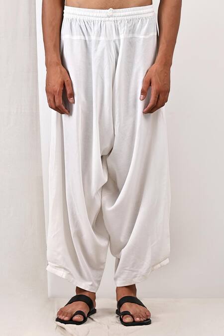 Shop_Bohame_Purple Linen Blend Plain Erving Overlap Kurta Set_Online_at_Aza_Fashions