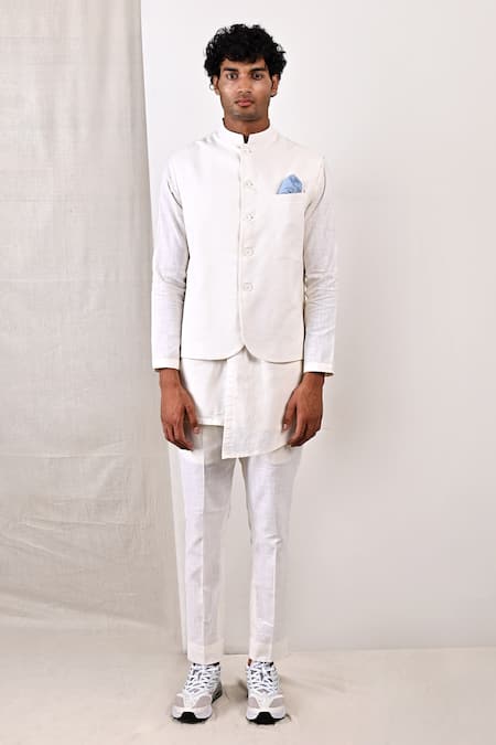 Bohame Layne Bundi & Overlap Kurta Set 