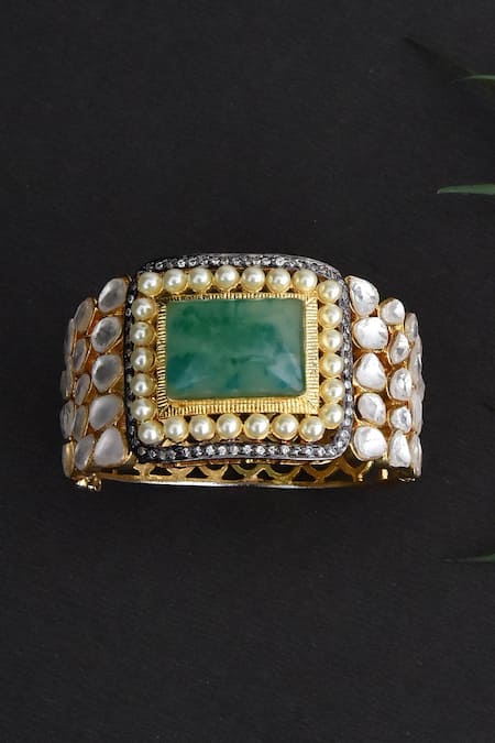 SWABHIMANN Kundan Embellished Kada 