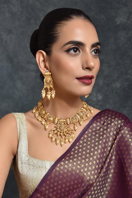 Swabhimann Temple Necklace Set 