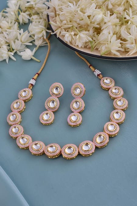 SWABHIMANN Kundan Embellished Choker Set 