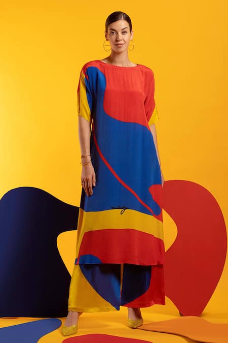 Nautanky Hitting The Right Printed Tunic & Pant Set 