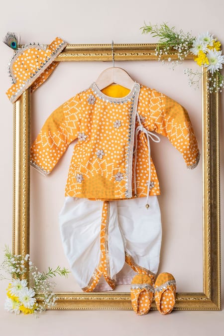 Lil Angels Printed Angrakha Set