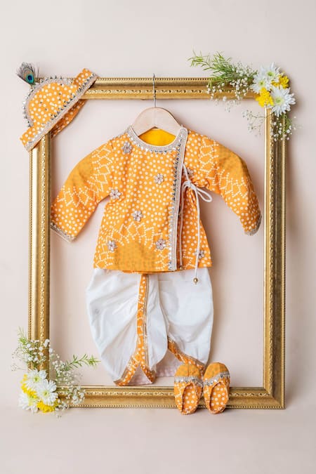 Lil Angels Printed Angrakha Set