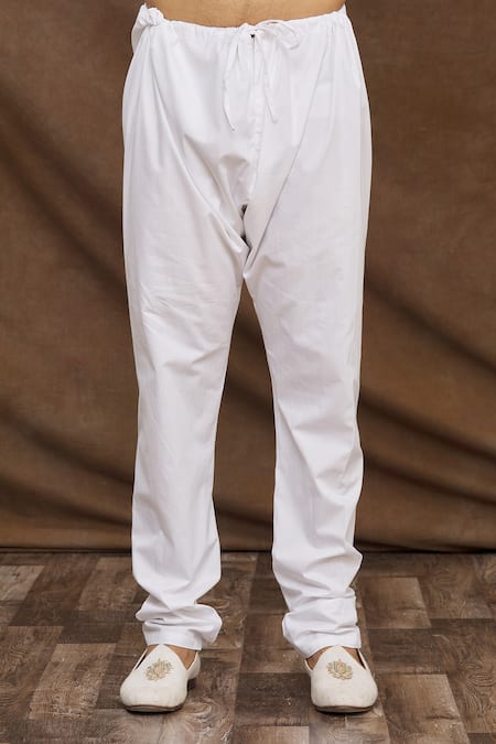 Shop_Aham-Vayam_Yellow Cotton Mirror Embroidered Kurta Set _Online_at_Aza_Fashions