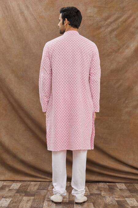 Aham-Vayam Embroidered Kurta Set 