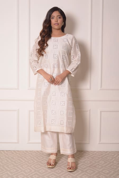 Surabhi Arya Geometric Applique Kurta & Pant Set 
