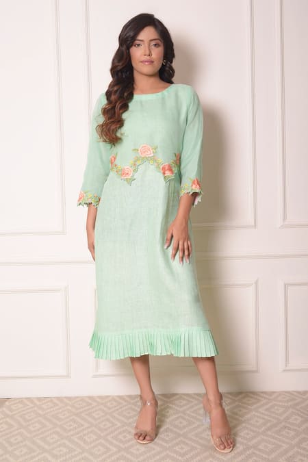 Surabhi Arya Linen Embroidered Tunic 
