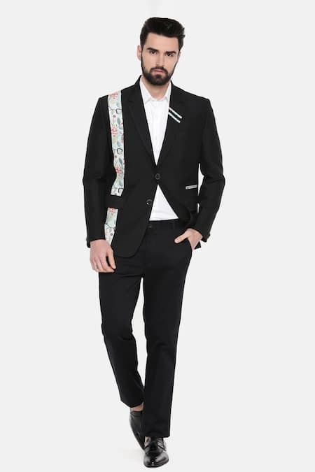 Mayank Modi - Men Floral Print Blazer 