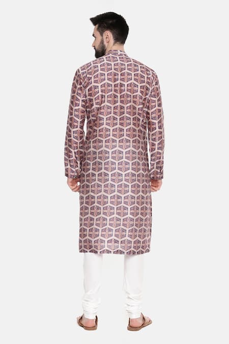 Mayank Modi - Men Silk Chanderi Kurta Set 