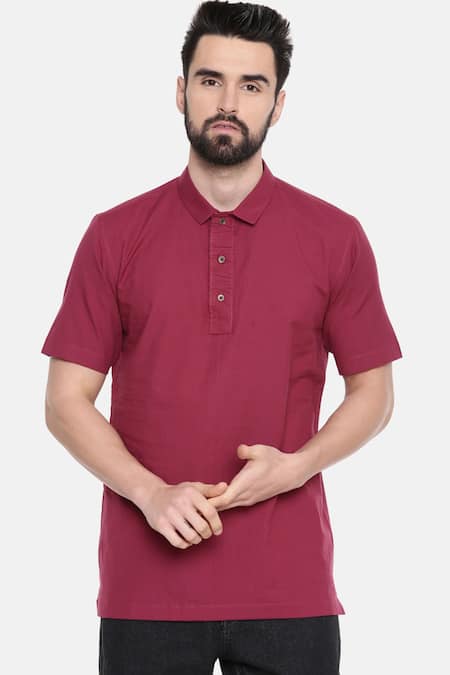 Buy_Mayank Modi - Men_Purple Cotton Shirt For Kids_Online_at_Aza_Fashions