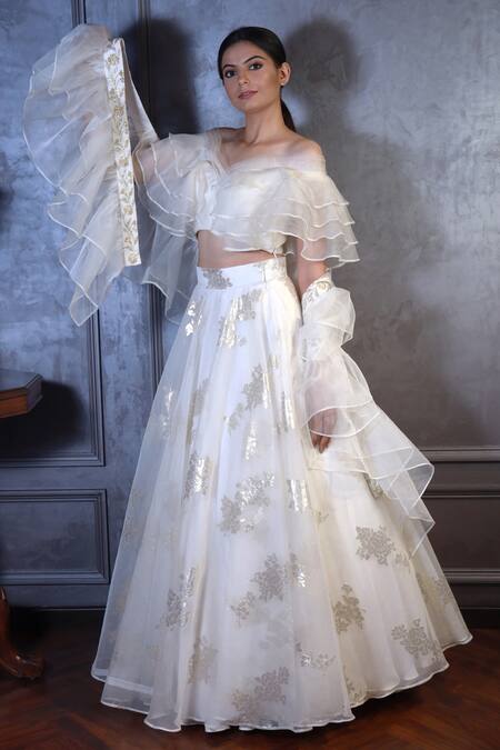 アメリビンテージ　FLOWER ORGANDY FLARE SKIRT セール】FLOWER ORGANDY FLARE SKIRT（スカート）｜Ameri
