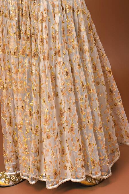 Shop_NUHH_White Net Embroidered With Satin Lining Floral V Embellished Kurta Sharara Set _Online_at_Aza_Fashions