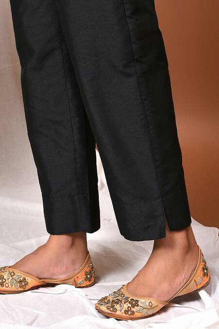 Shop_NUHH_Black Dupatta- Daman, Kurta- Daman, Embroidered Set_Online_at_Aza_Fashions