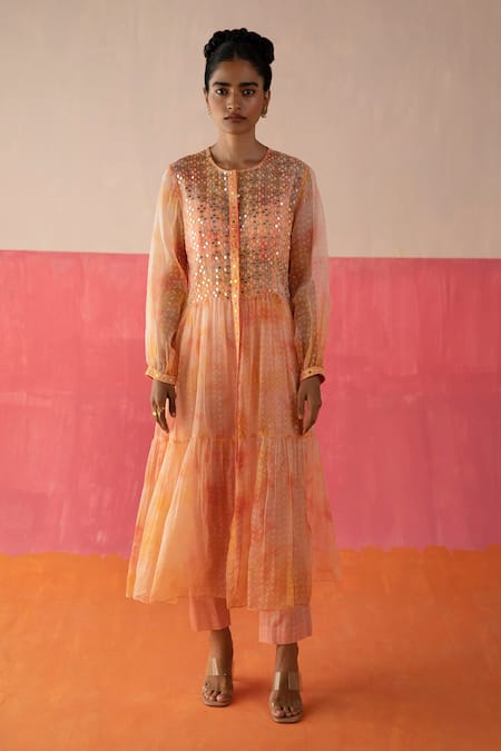 Surbhi Gupta Zia Tie Dye Anarkali & Pant Set 