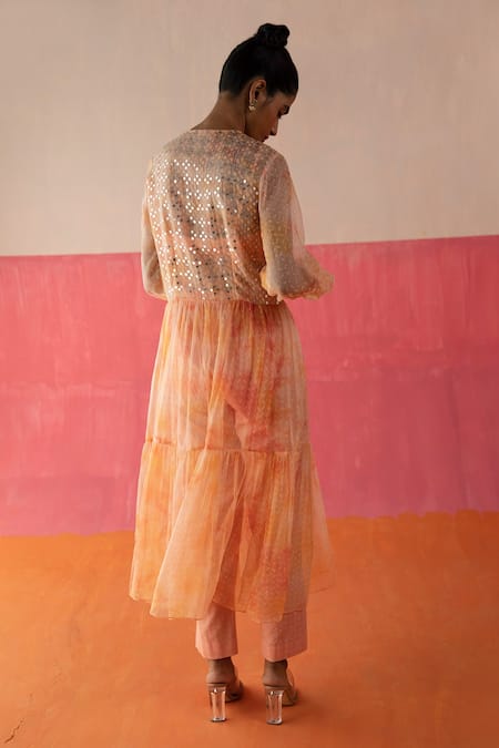 Surbhi Gupta Zia Tie Dye Anarkali & Pant Set 