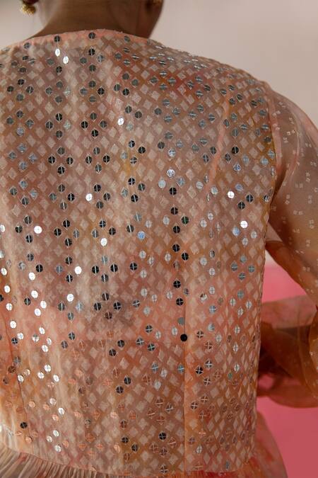 Buy Surbhi Gupta Orange Inner And Trouser - Cotton Silk Zia Tie Dye Anarkali And Pant Set Online at Aza Fashions Buy_Surbhi Gupta_Orange Inner And Trouser - Cotton Silk Zia Tie Dye Anarkali And Pant Set _Online_at_Aza_Fashions