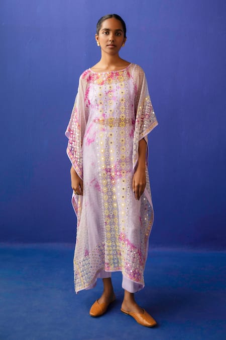 Surbhi Gupta Clare Tie Dye Kaftan Tunic & Pant Set 