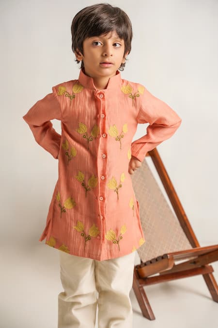 The Right Cut Floral Embroidered Kurta Set 