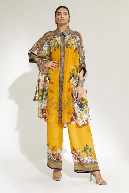 Rajdeep Ranawat Kamara Silk Printed Shirt Tunic 