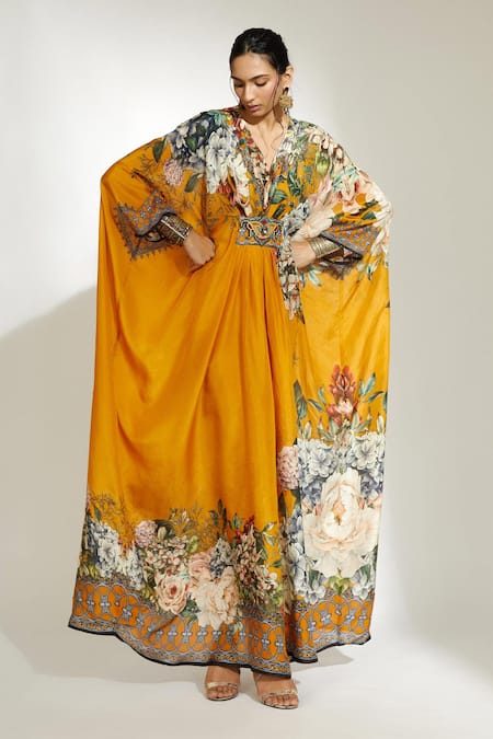 Rajdeep Ranawat Imama Silk Printed Kaftan 