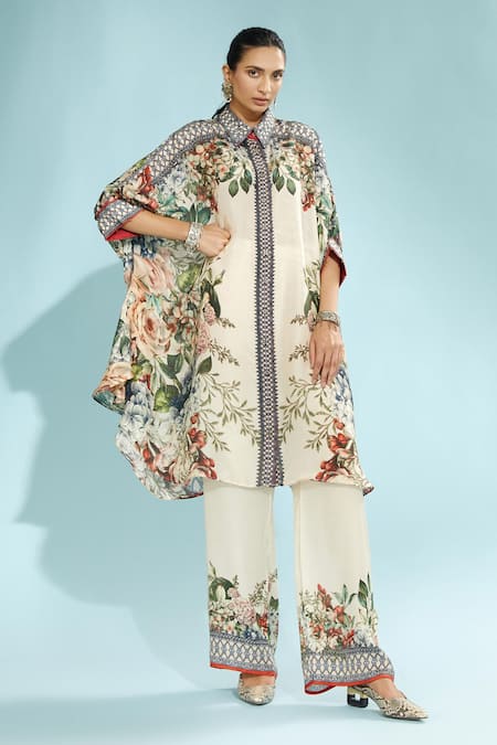 Rajdeep Ranawat Kamara Silk Printed Shirt Tunic 