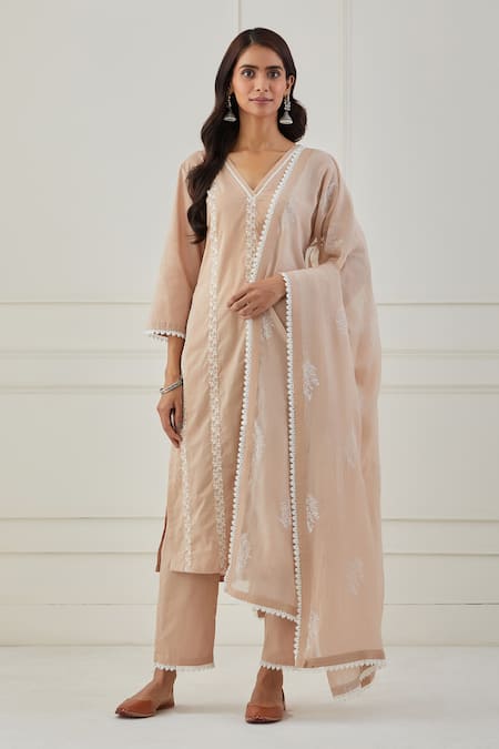 Priya Chaudhary Cotton Embroidered Kurta Set 