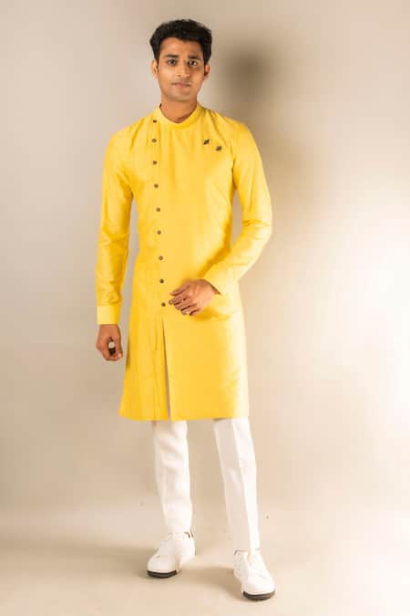 Buy Yellow Kurta With White Pants by PARTYKLES BY SHRADDHA SACHDEVA at  Ogaan Online Shopping Site