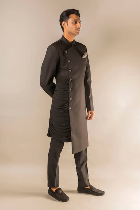 Aashiana Mandarin Collar Bandhgala Set 