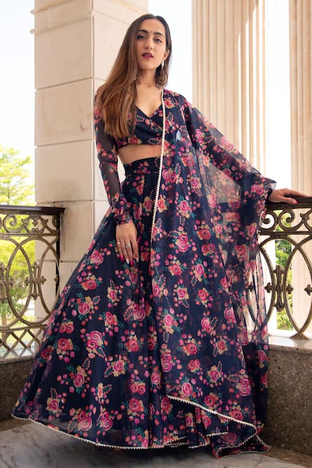Floral Bridal Lehenga Ideas | Pastel Floral Lehenga Inspiration | Summer  Wedding Lehenga I… | Designer party wear dresses, Party wear indian dresses,  Indian dresses
