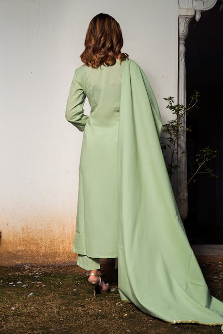 Pomcha Jaipur Pure Cotton Kurta Set 