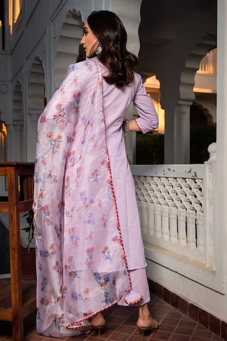 Pomcha Jaipur Cotton Kurta Pant Set 