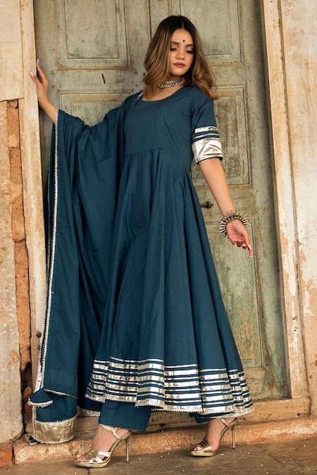 POMCHA JAIPUR Cotton Anarkali Set 