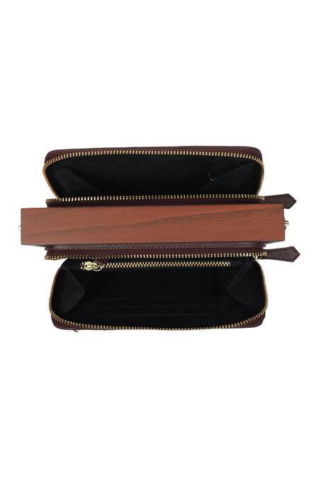 Buy_Duetluxury_Maroon Embroidered Rectangle Bag_Online_at_Aza_Fashions